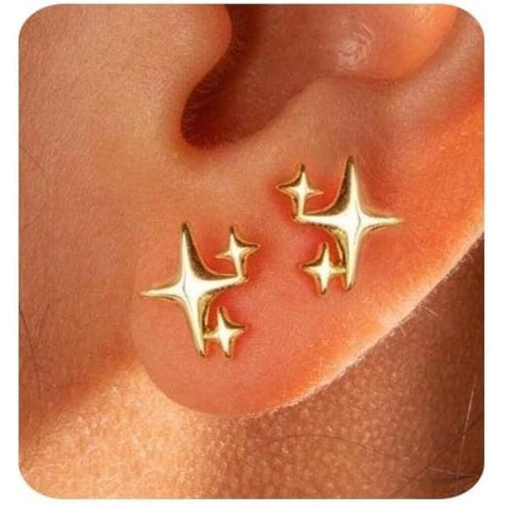 Gold Star Earrings | Celestial Minimalist Jewelry for Women